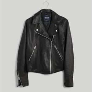 Madewell Black Leather Biker Jacket XS